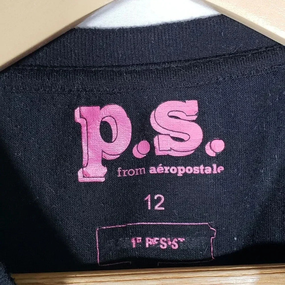 Aeropostale Black Stay True Stay You Tee 12 - Picture 3 of 3